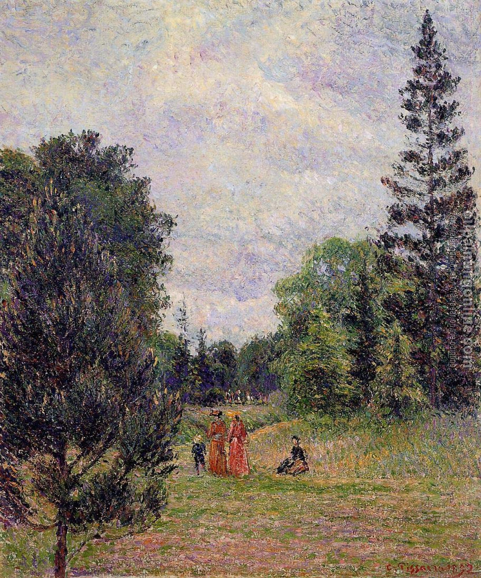 Pissarro, Camille - Kew Gardens, Crossroads near the Pond